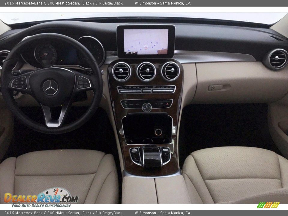 2016 Mercedes-Benz C 300 4Matic Sedan Black / Silk Beige/Black Photo #17