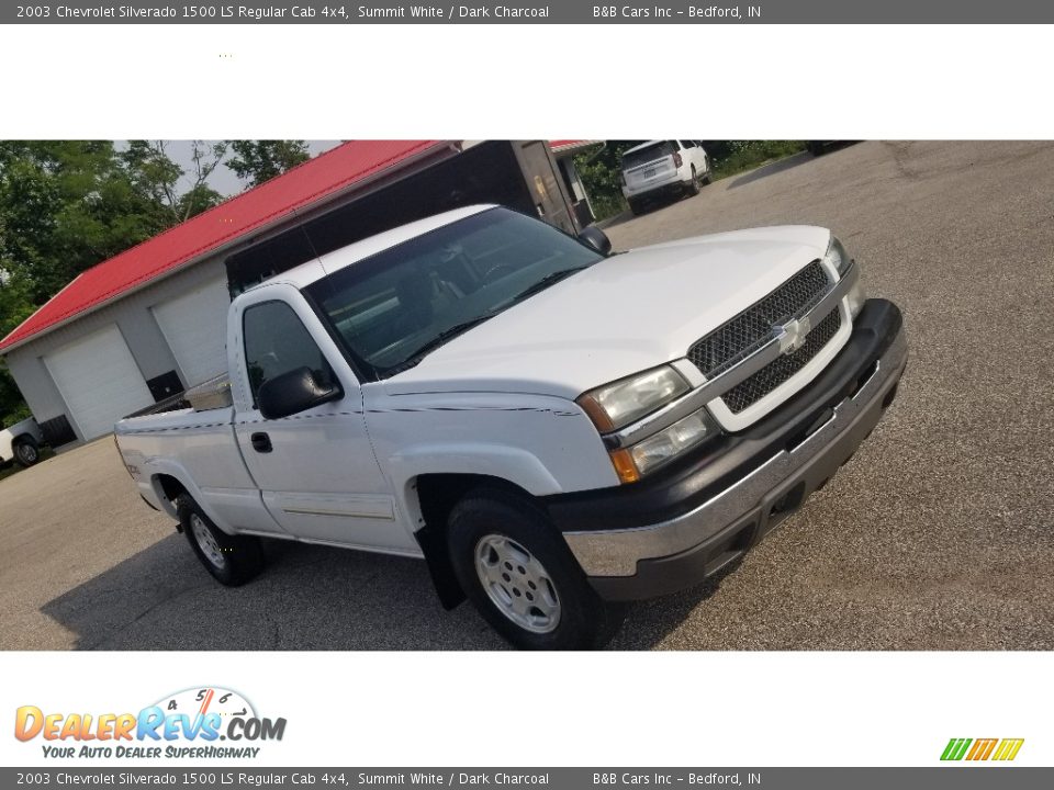 2003 Chevrolet Silverado 1500 LS Regular Cab 4x4 Summit White / Dark Charcoal Photo #7