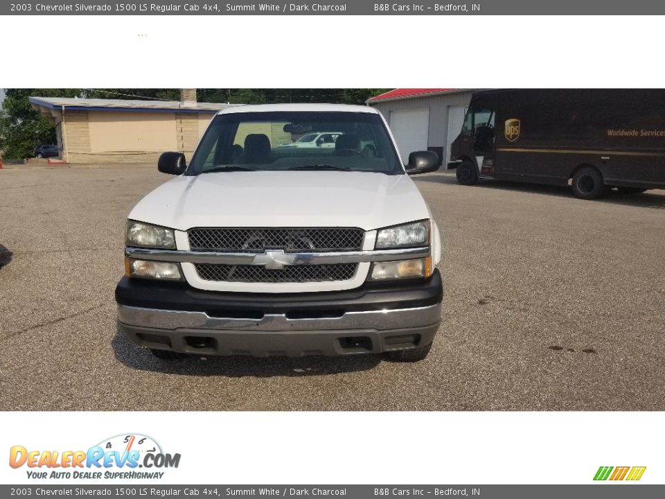 2003 Chevrolet Silverado 1500 LS Regular Cab 4x4 Summit White / Dark Charcoal Photo #8