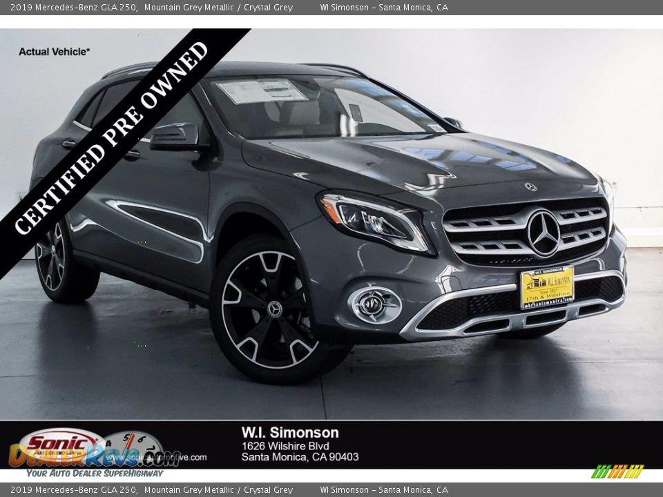 2019 Mercedes-Benz GLA 250 Mountain Grey Metallic / Crystal Grey Photo #1