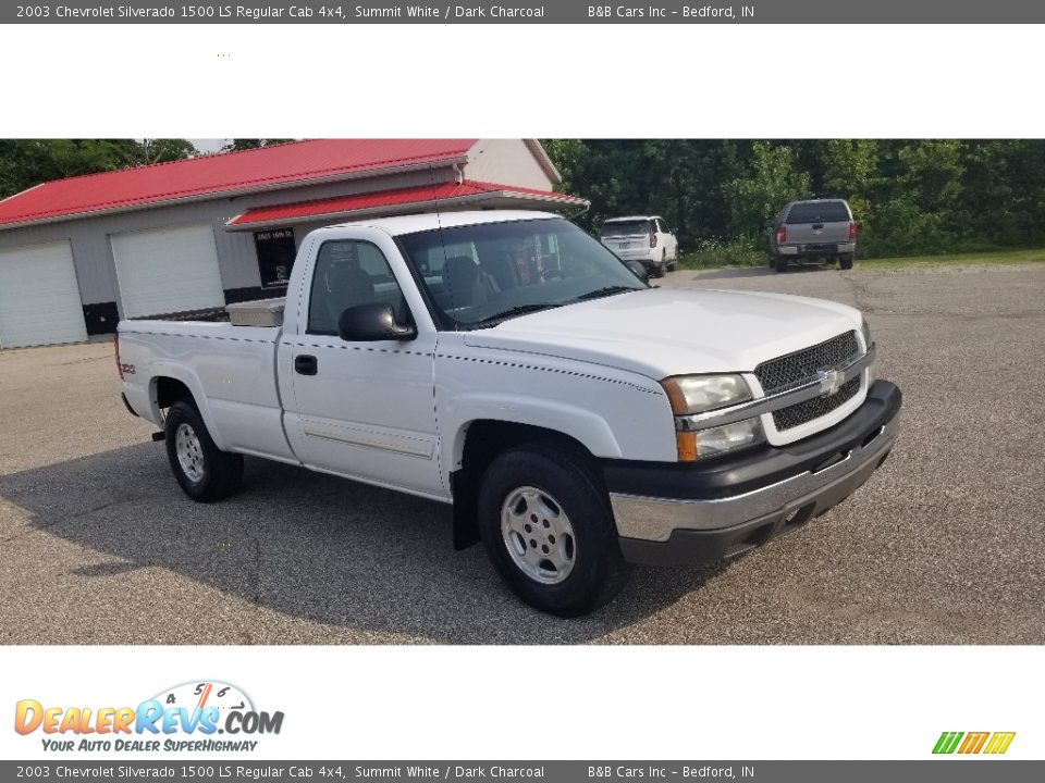 2003 Chevrolet Silverado 1500 LS Regular Cab 4x4 Summit White / Dark Charcoal Photo #20