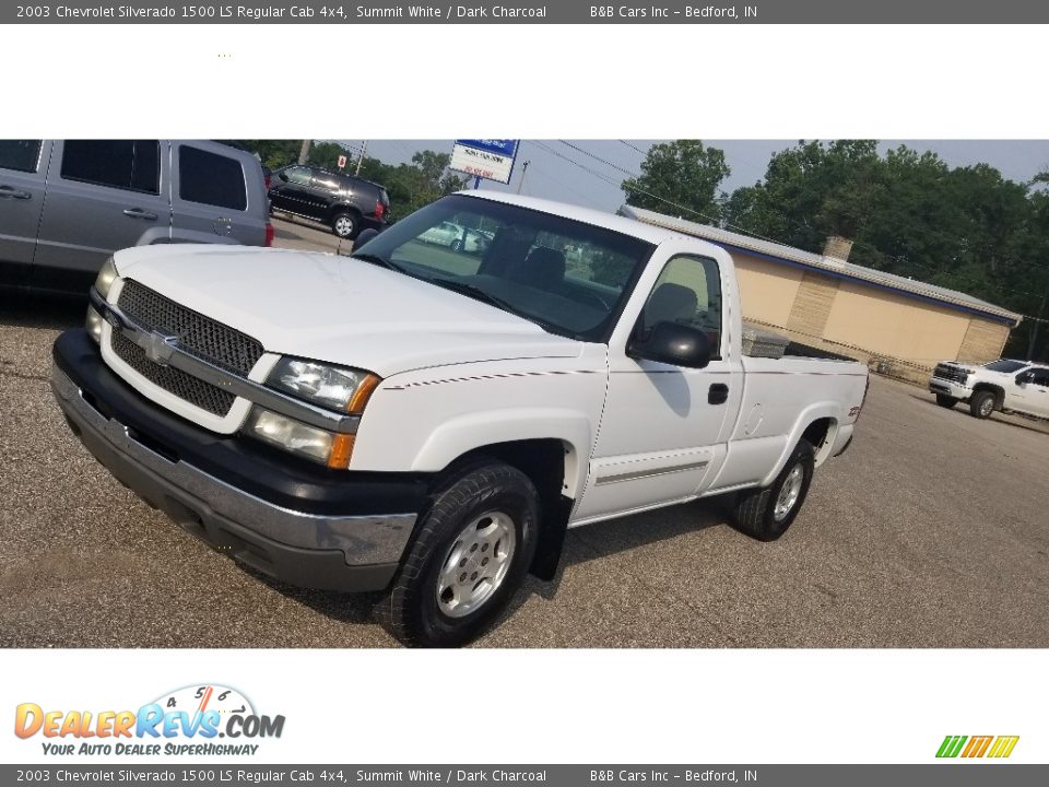 2003 Chevrolet Silverado 1500 LS Regular Cab 4x4 Summit White / Dark Charcoal Photo #21