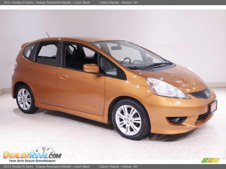2011 Honda Fit Sport Orange Revolution Metallic / Sport Black Photo #1