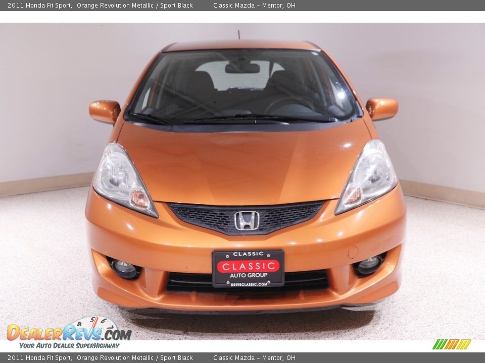 2011 Honda Fit Sport Orange Revolution Metallic / Sport Black Photo #2