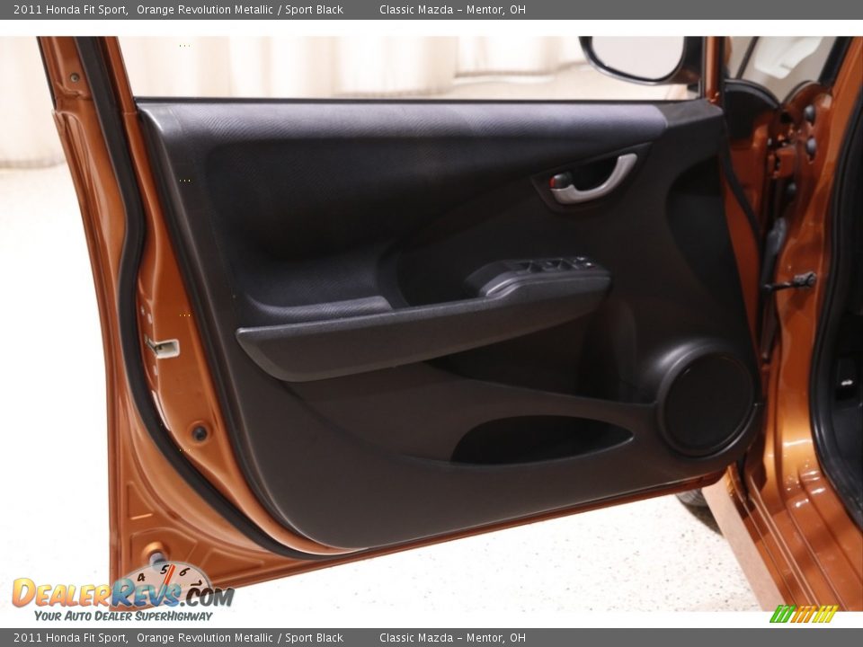 2011 Honda Fit Sport Orange Revolution Metallic / Sport Black Photo #4