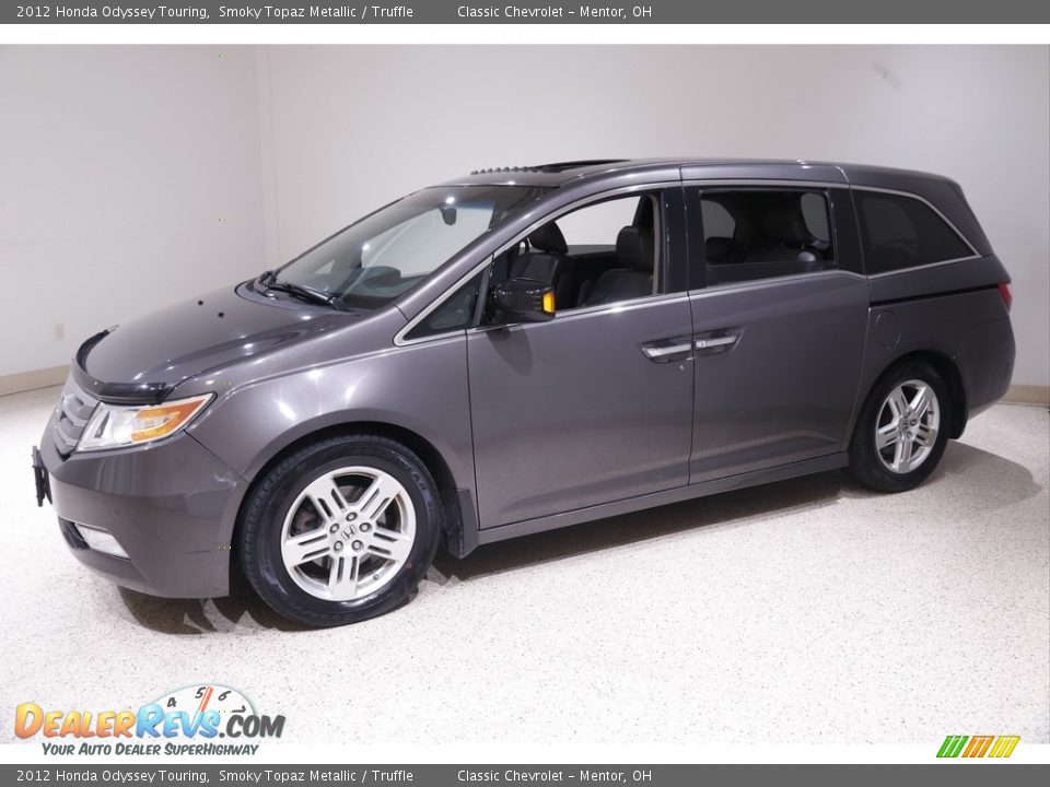 2012 Honda Odyssey Touring Smoky Topaz Metallic / Truffle Photo #3