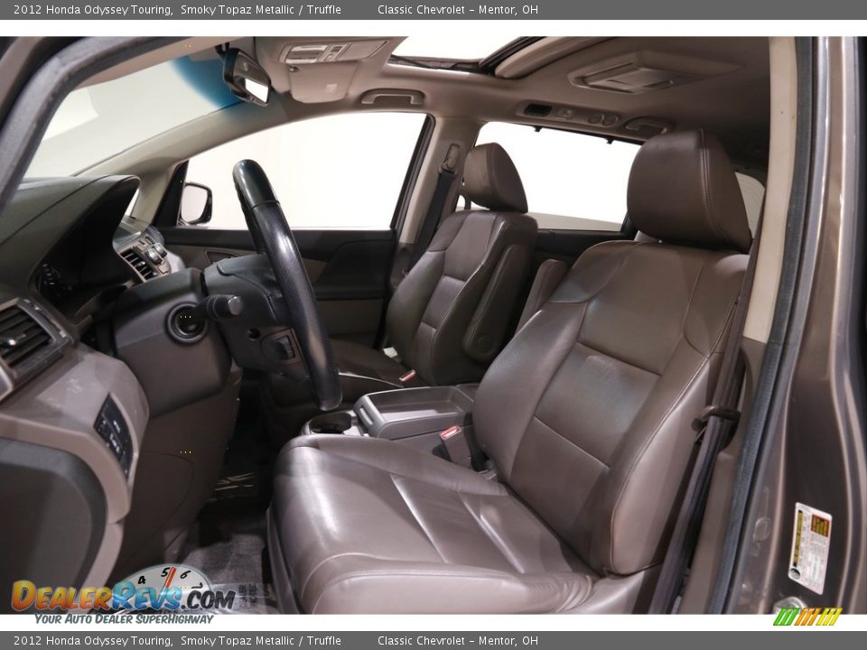 2012 Honda Odyssey Touring Smoky Topaz Metallic / Truffle Photo #5