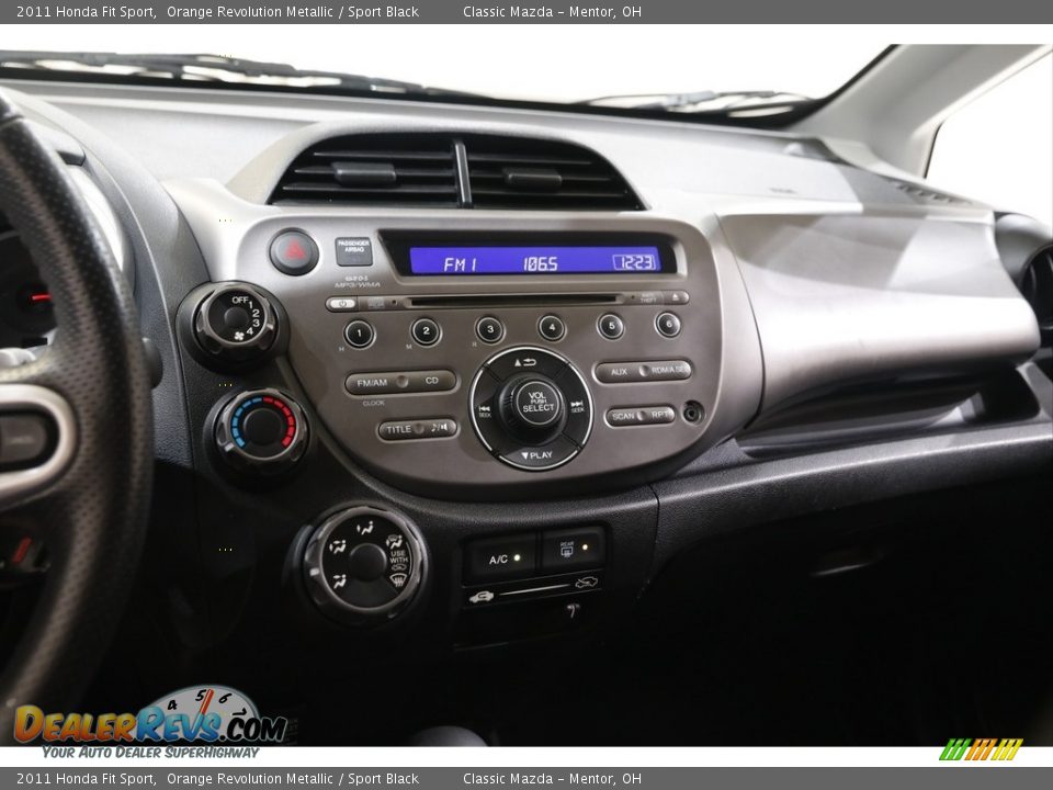 2011 Honda Fit Sport Orange Revolution Metallic / Sport Black Photo #9
