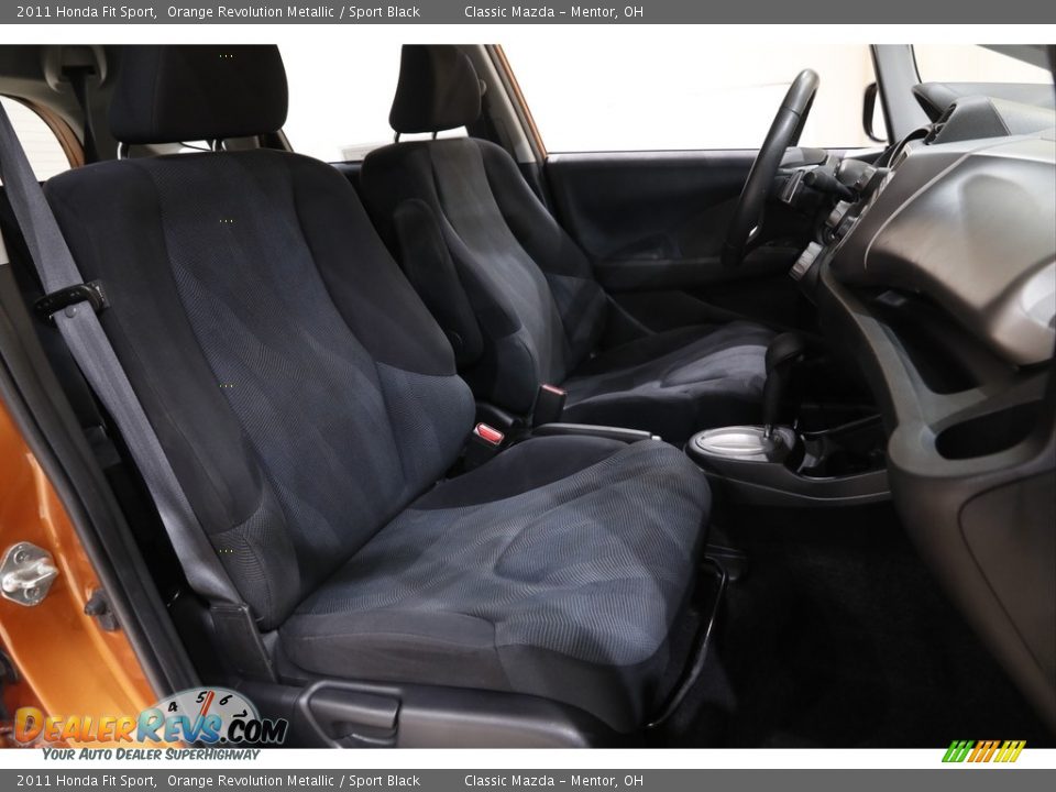 2011 Honda Fit Sport Orange Revolution Metallic / Sport Black Photo #11