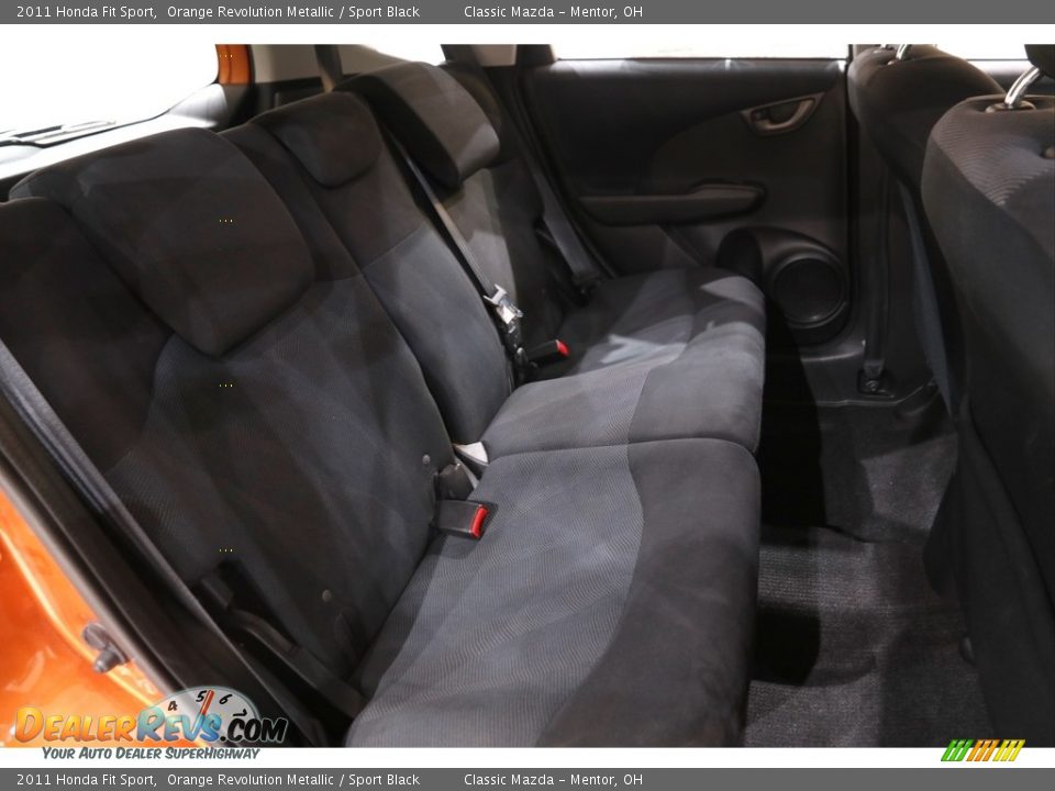 2011 Honda Fit Sport Orange Revolution Metallic / Sport Black Photo #12