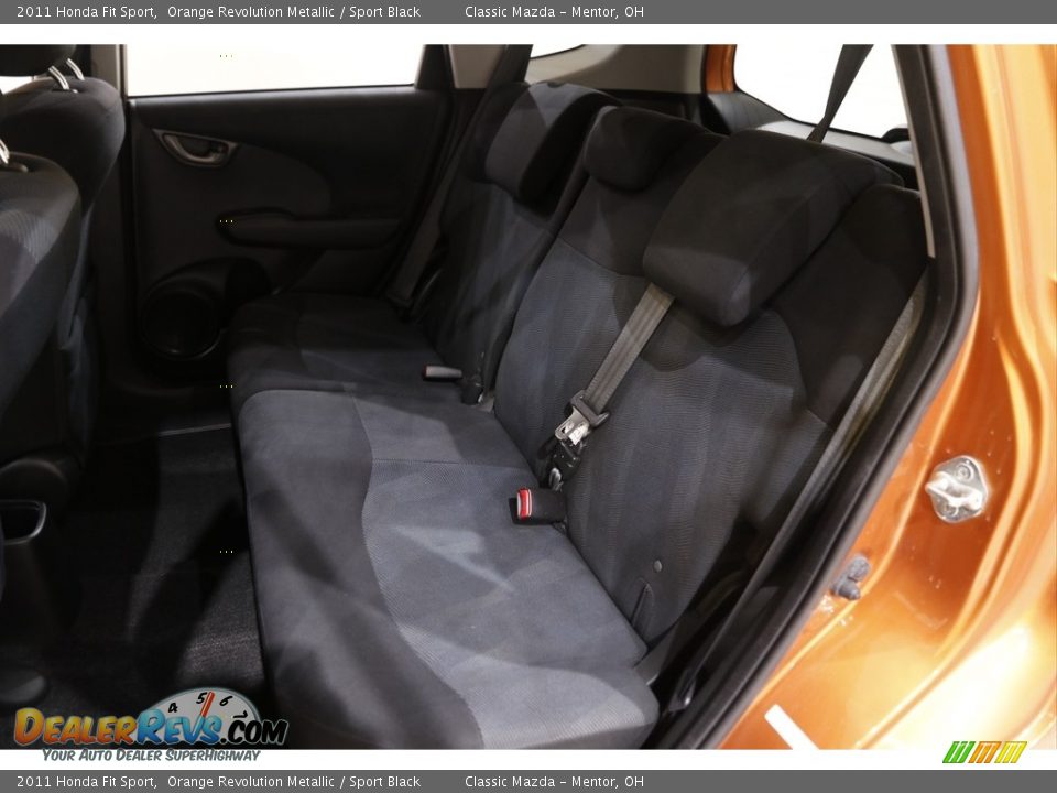 2011 Honda Fit Sport Orange Revolution Metallic / Sport Black Photo #13
