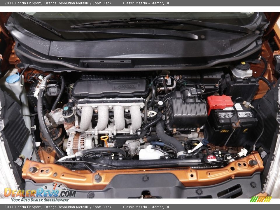 2011 Honda Fit Sport Orange Revolution Metallic / Sport Black Photo #15