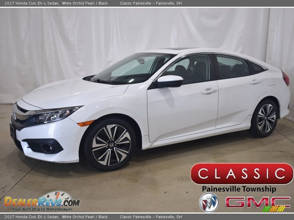 2017 Honda Civic EX-L Sedan White Orchid Pearl / Black Photo #1