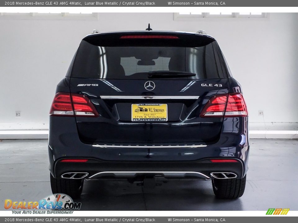 2018 Mercedes-Benz GLE 43 AMG 4Matic Lunar Blue Metallic / Crystal Grey/Black Photo #4