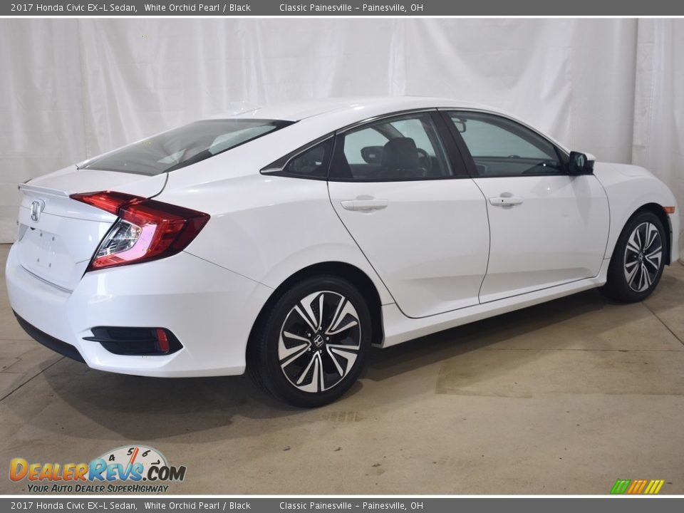 2017 Honda Civic EX-L Sedan White Orchid Pearl / Black Photo #2