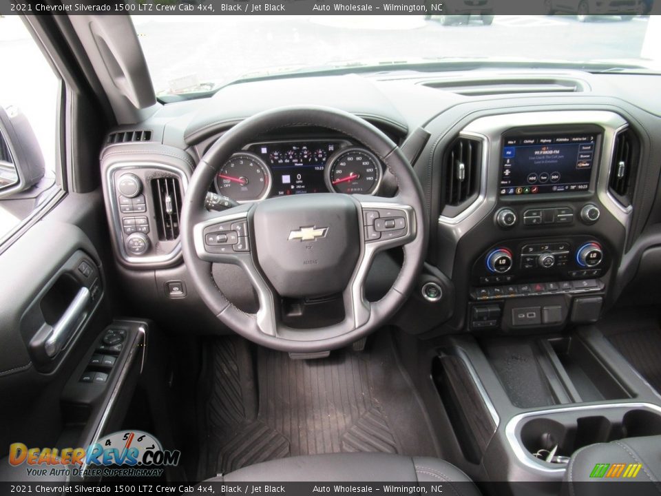 2021 Chevrolet Silverado 1500 LTZ Crew Cab 4x4 Black / Jet Black Photo #14