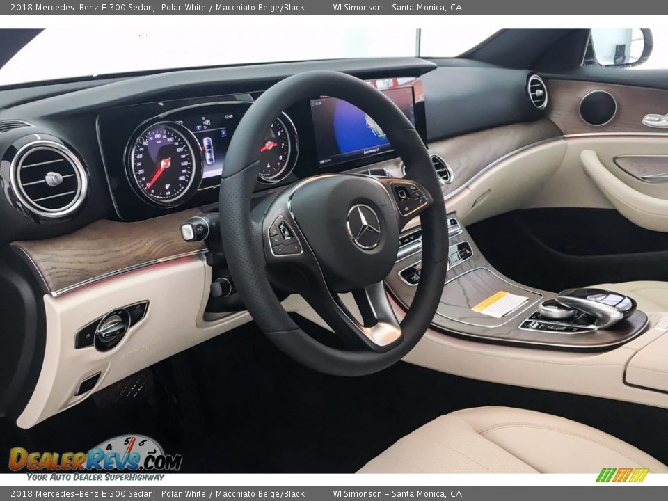 2018 Mercedes-Benz E 300 Sedan Polar White / Macchiato Beige/Black Photo #5