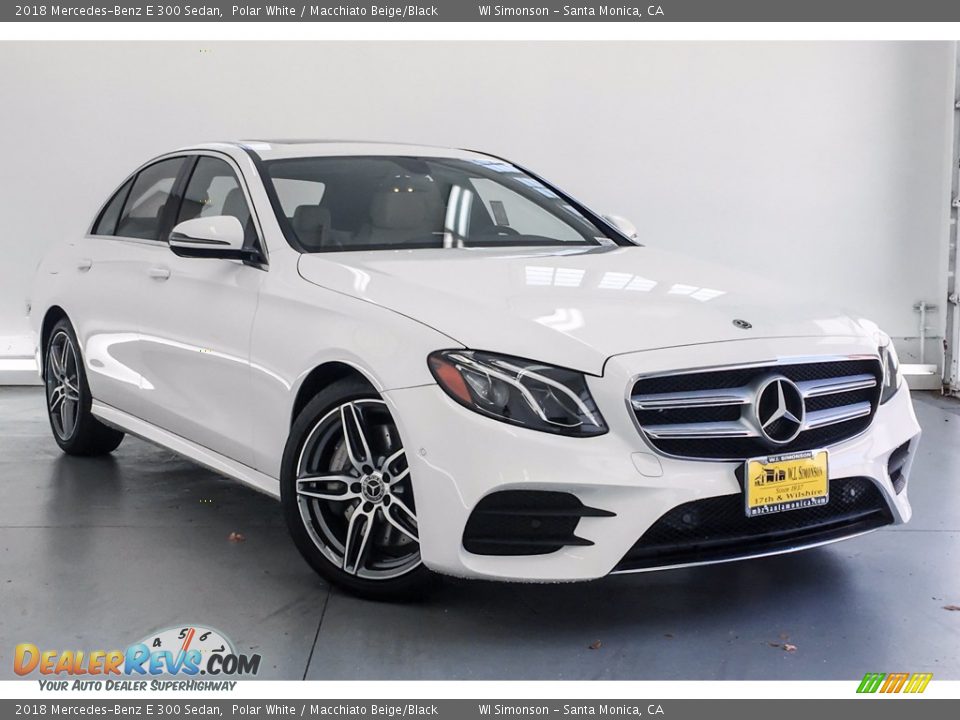 2018 Mercedes-Benz E 300 Sedan Polar White / Macchiato Beige/Black Photo #12