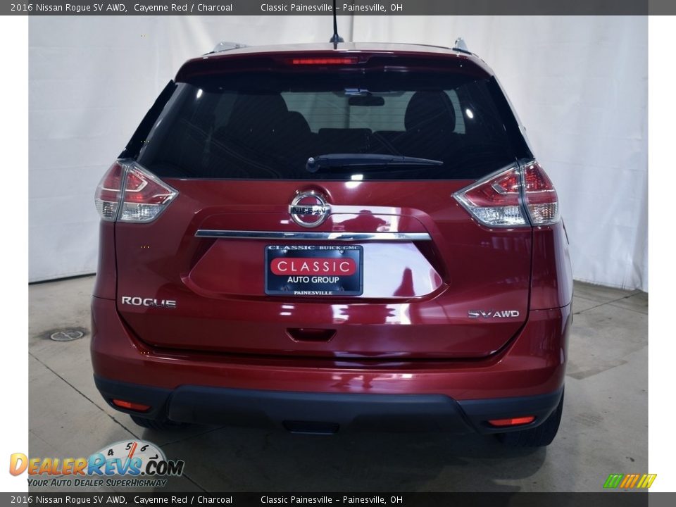 2016 Nissan Rogue SV AWD Cayenne Red / Charcoal Photo #3