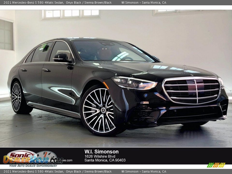 2021 Mercedes-Benz S 580 4Matic Sedan Onyx Black / Sienna Brown/Black Photo #1