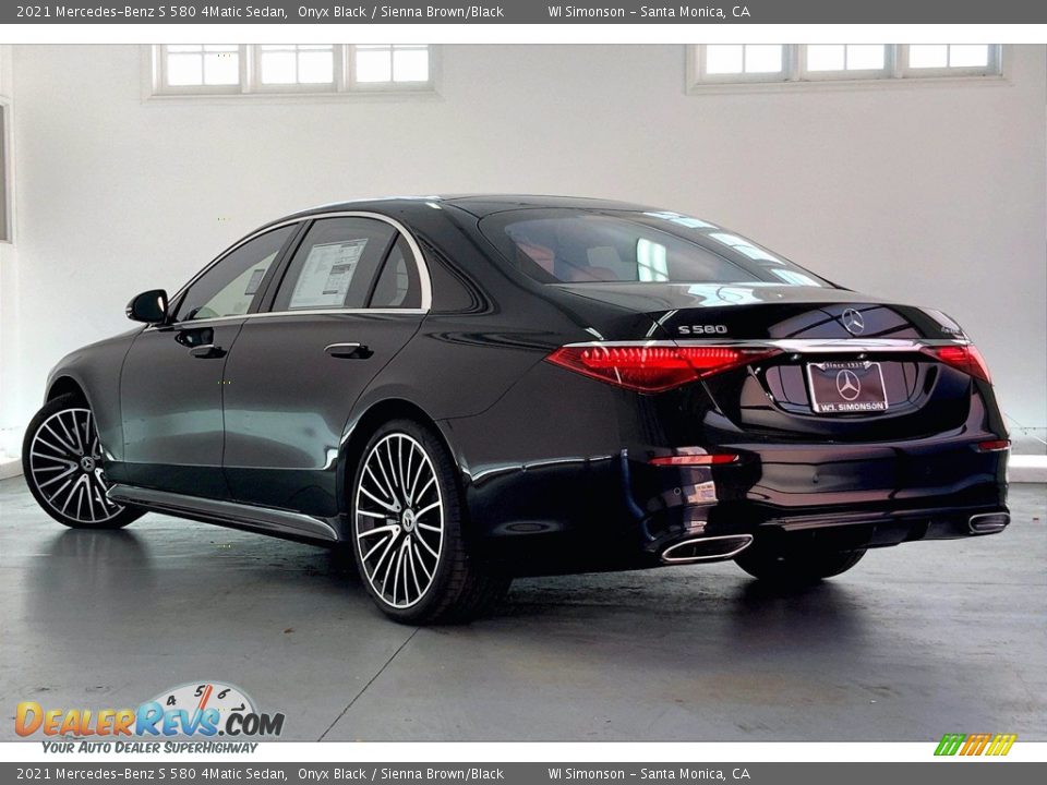 2021 Mercedes-Benz S 580 4Matic Sedan Onyx Black / Sienna Brown/Black Photo #2