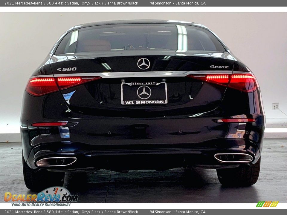 2021 Mercedes-Benz S 580 4Matic Sedan Onyx Black / Sienna Brown/Black Photo #3