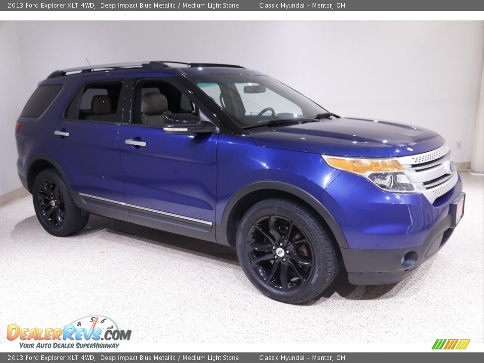 2013 Ford Explorer XLT 4WD Deep Impact Blue Metallic / Medium Light Stone Photo #1