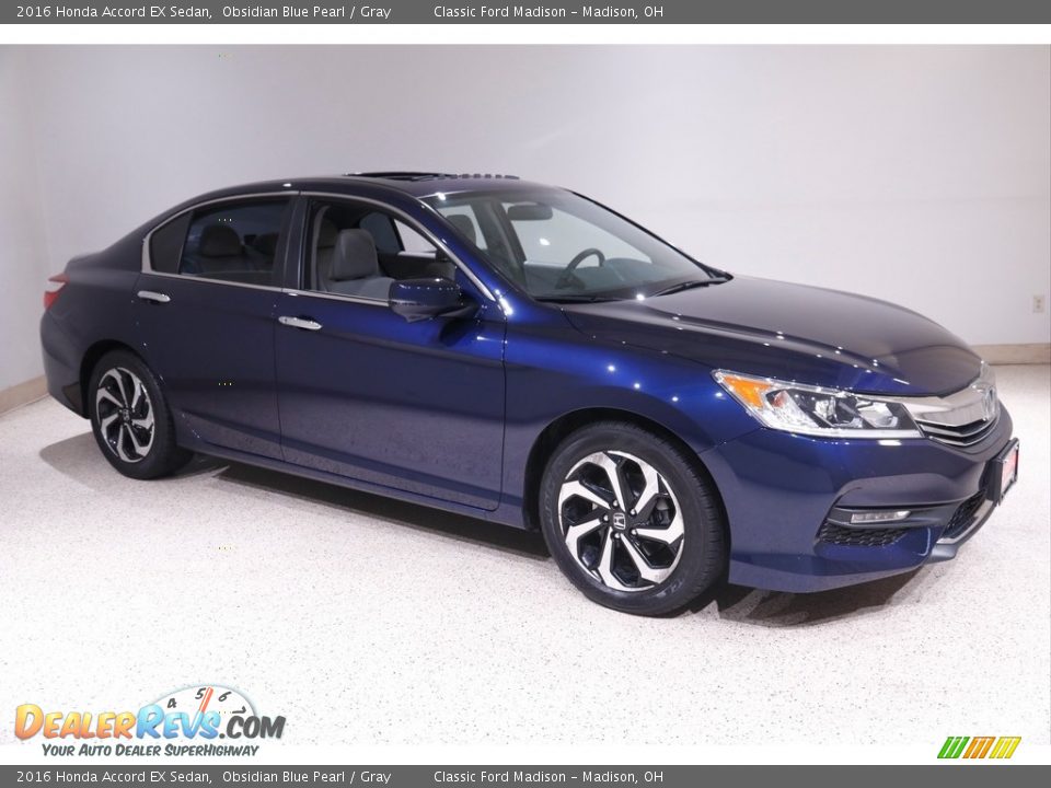 2016 Honda Accord EX Sedan Obsidian Blue Pearl / Gray Photo #1