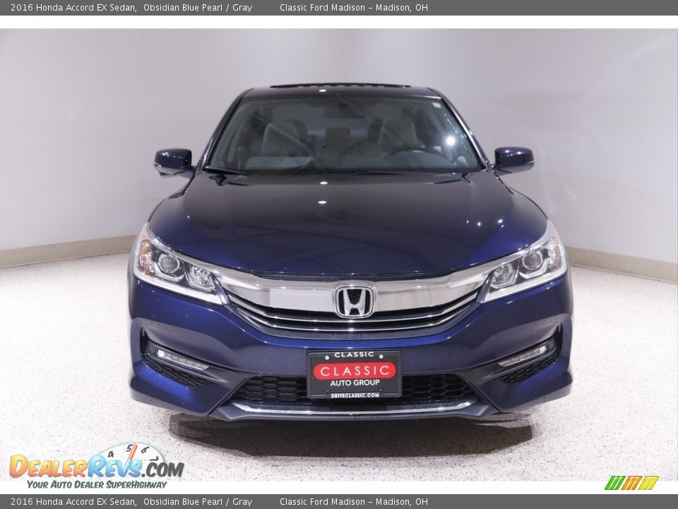 2016 Honda Accord EX Sedan Obsidian Blue Pearl / Gray Photo #2