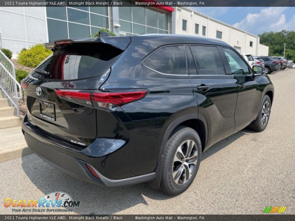 2021 Toyota Highlander XLE AWD Midnight Black Metallic / Black Photo #9