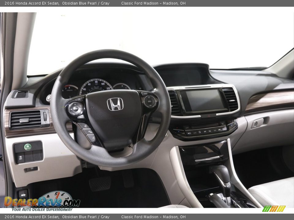2016 Honda Accord EX Sedan Obsidian Blue Pearl / Gray Photo #6