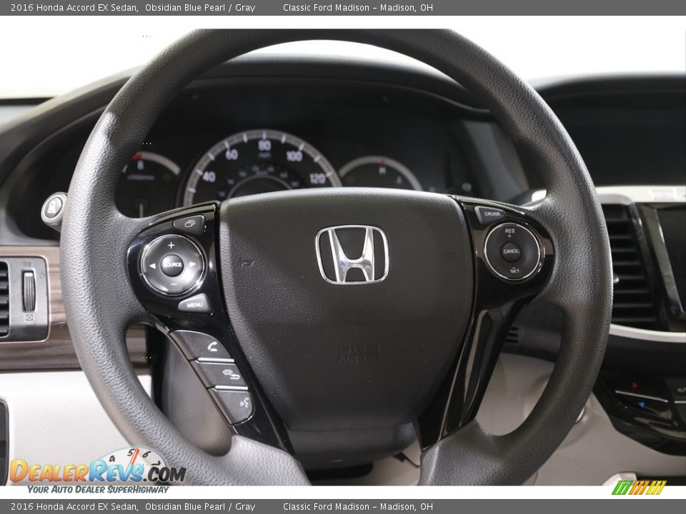 2016 Honda Accord EX Sedan Obsidian Blue Pearl / Gray Photo #7