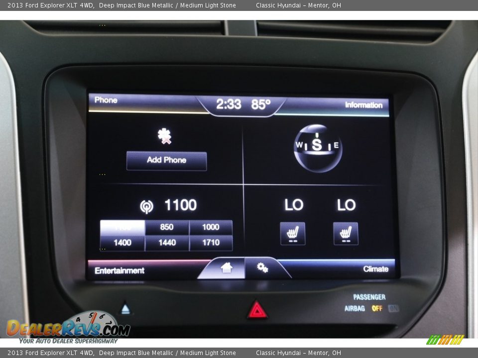 2013 Ford Explorer XLT 4WD Deep Impact Blue Metallic / Medium Light Stone Photo #10