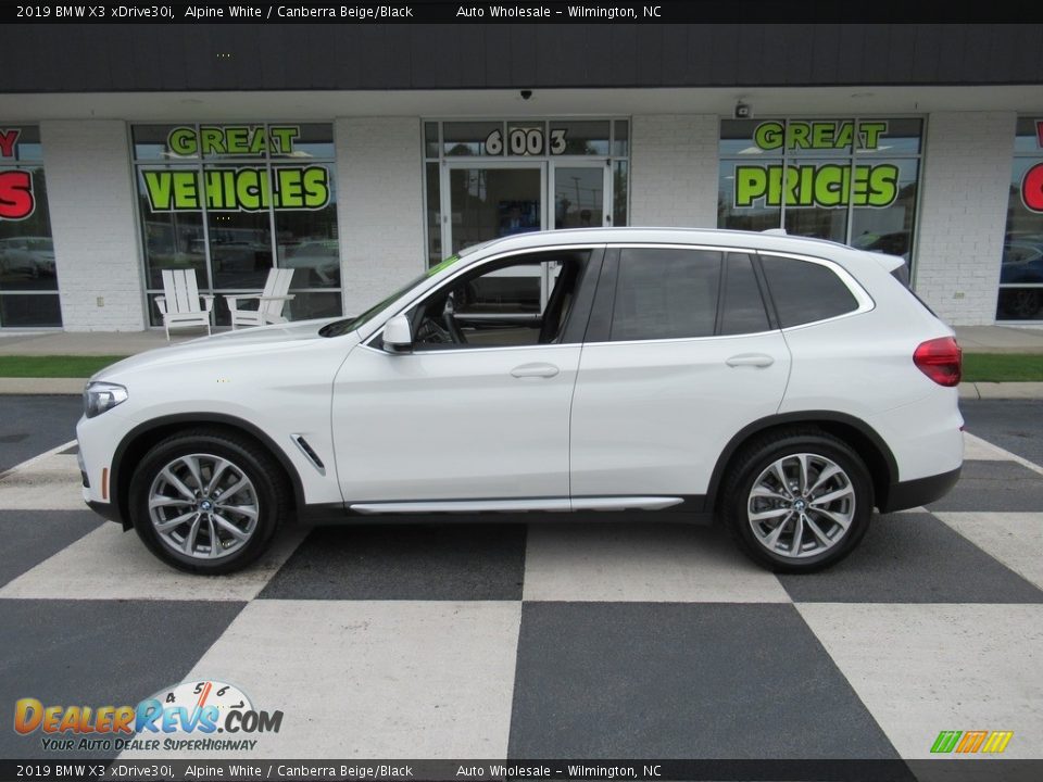 2019 BMW X3 xDrive30i Alpine White / Canberra Beige/Black Photo #1