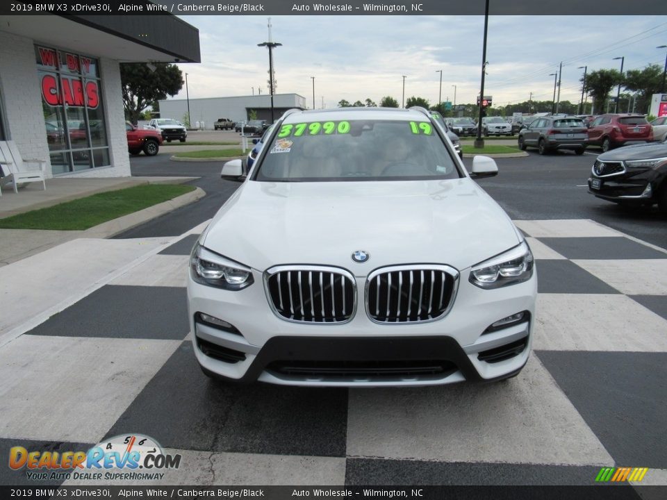 2019 BMW X3 xDrive30i Alpine White / Canberra Beige/Black Photo #2