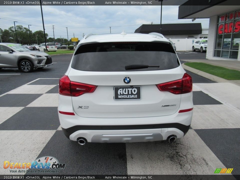 2019 BMW X3 xDrive30i Alpine White / Canberra Beige/Black Photo #4