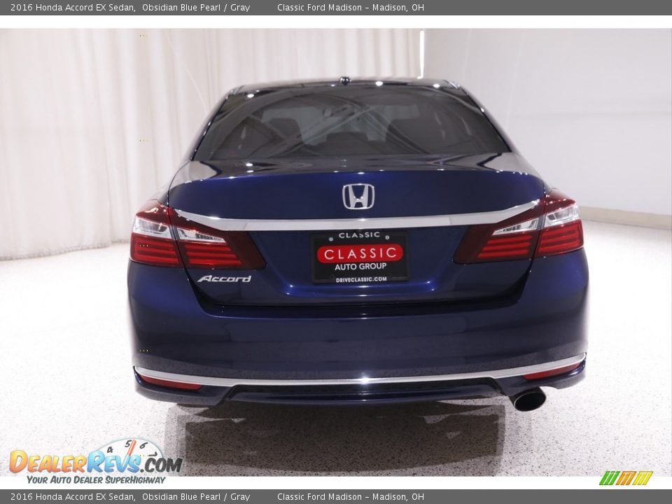 2016 Honda Accord EX Sedan Obsidian Blue Pearl / Gray Photo #22