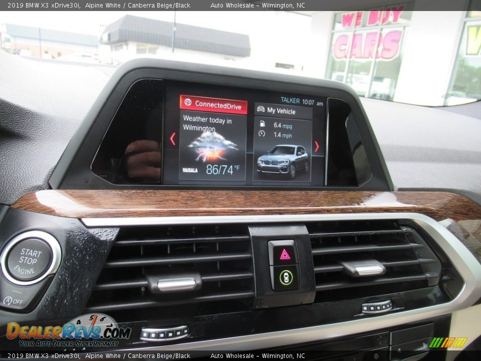 2019 BMW X3 xDrive30i Alpine White / Canberra Beige/Black Photo #17