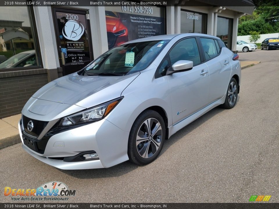 2018 Nissan LEAF SV Brilliant Silver / Black Photo #2