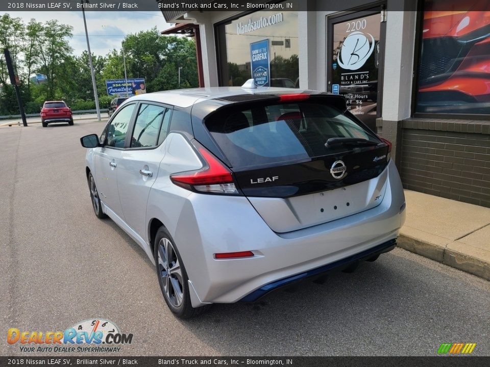 2018 Nissan LEAF SV Brilliant Silver / Black Photo #12