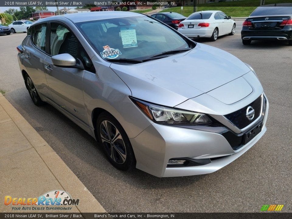 2018 Nissan LEAF SV Brilliant Silver / Black Photo #15