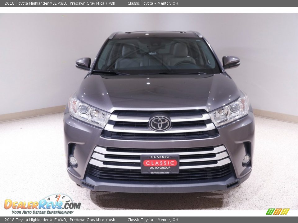 2018 Toyota Highlander XLE AWD Predawn Gray Mica / Ash Photo #2