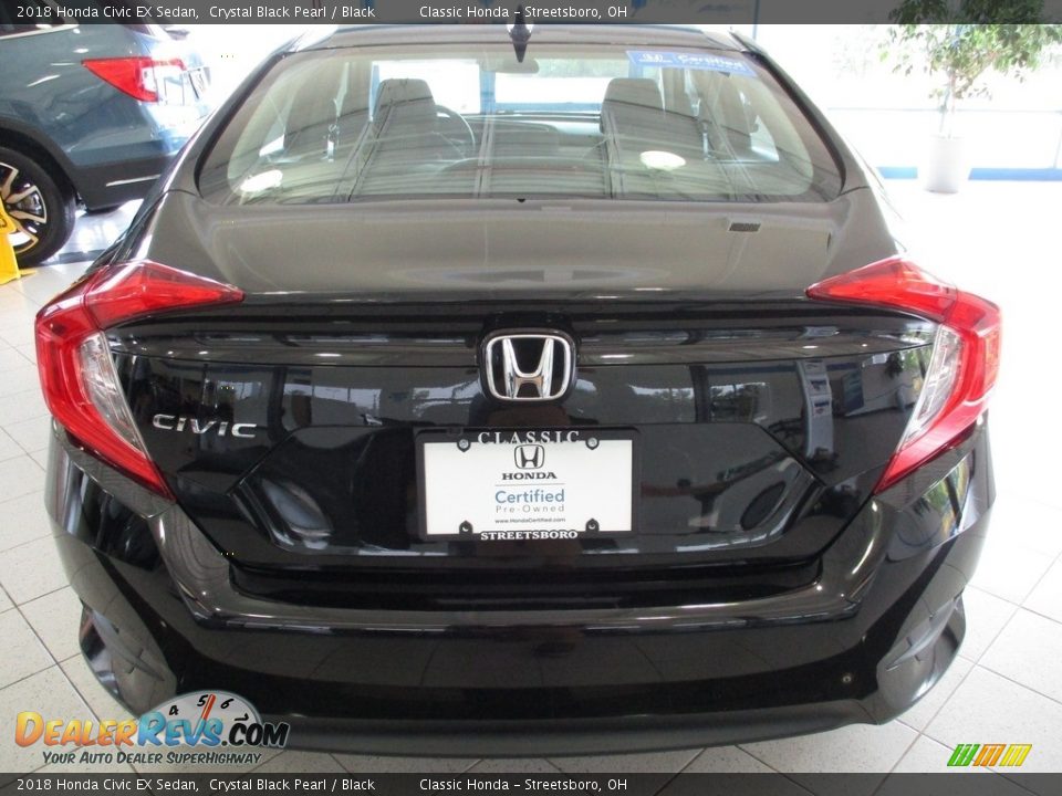 2018 Honda Civic EX Sedan Crystal Black Pearl / Black Photo #7