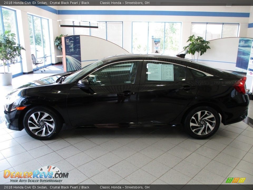 2018 Honda Civic EX Sedan Crystal Black Pearl / Black Photo #8