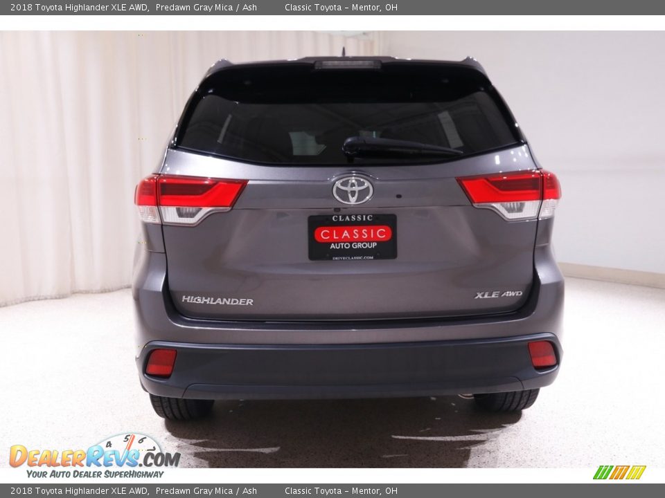 2018 Toyota Highlander XLE AWD Predawn Gray Mica / Ash Photo #19
