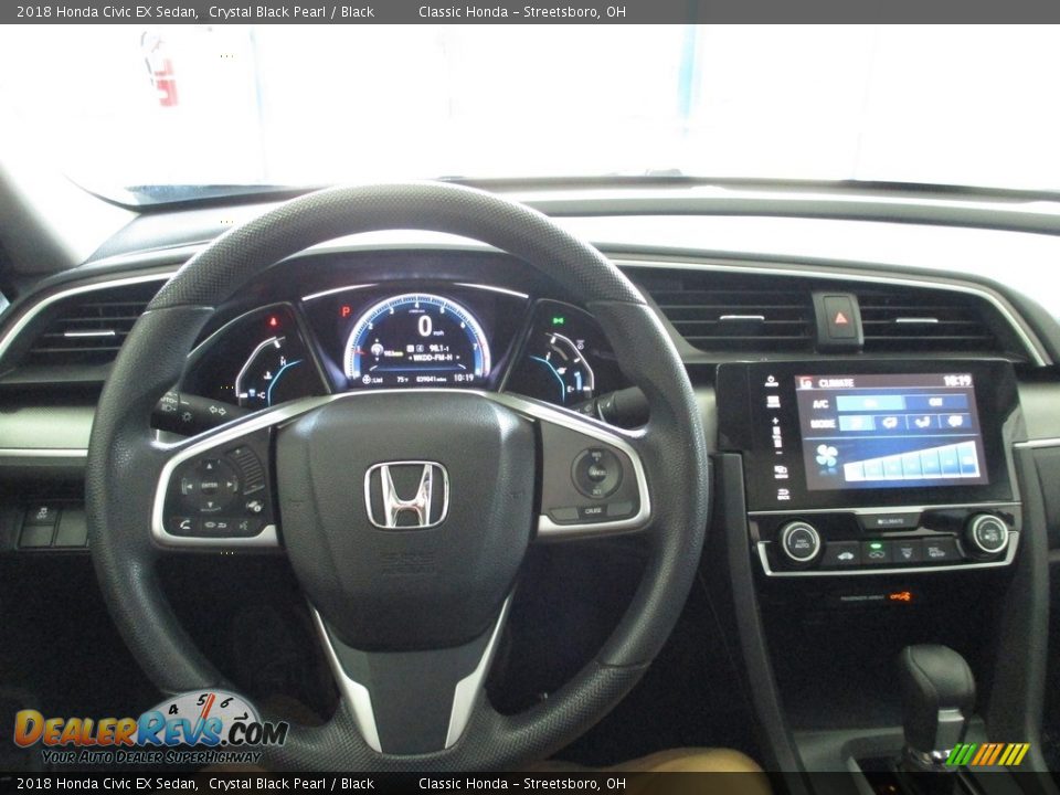 2018 Honda Civic EX Sedan Crystal Black Pearl / Black Photo #27