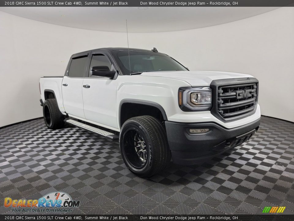 2018 GMC Sierra 1500 SLT Crew Cab 4WD Summit White / Jet Black Photo #4