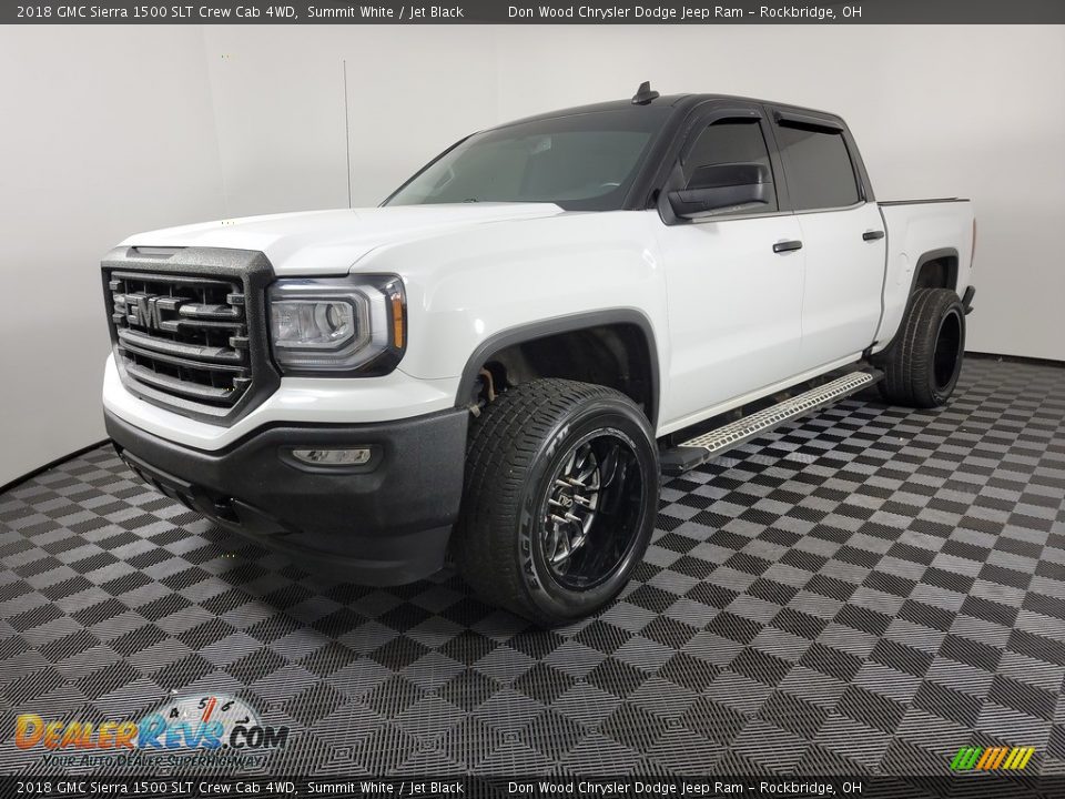 2018 GMC Sierra 1500 SLT Crew Cab 4WD Summit White / Jet Black Photo #7