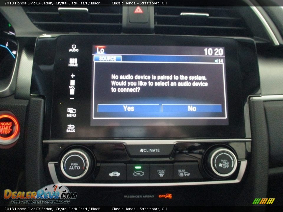 2018 Honda Civic EX Sedan Crystal Black Pearl / Black Photo #35
