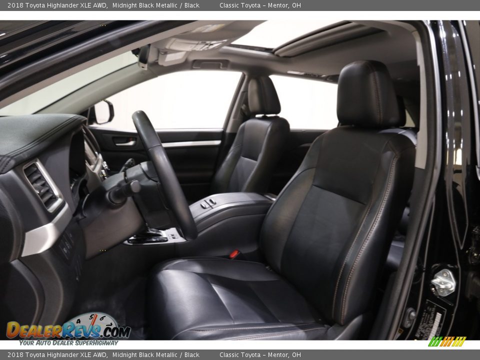 2018 Toyota Highlander XLE AWD Midnight Black Metallic / Black Photo #5